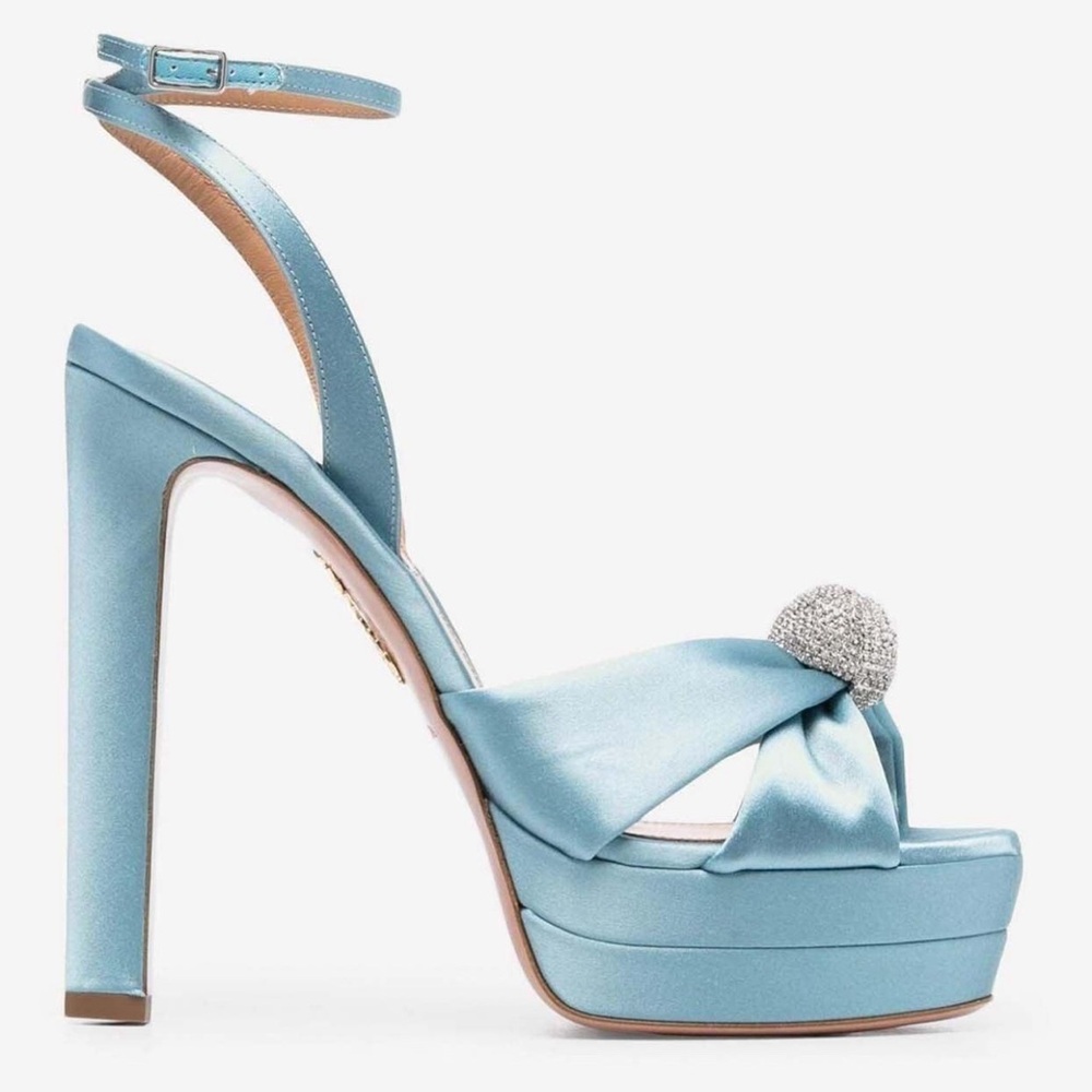 aquazzura silver platform